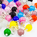 50pcs Cat Eye Crystal Bead Charms for DIY Jewelry Making