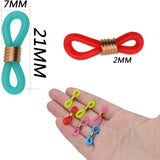 50pcs Adjustable Silicone Eyeglass Chain Ends Anti-Slip Retainers