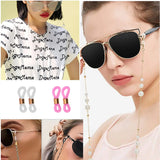 50pcs Adjustable Silicone Eyeglass Chain Ends Anti-Slip Retainers