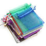 50pcs Colorful Mix Organza Jewelry Packaging Pouches Bag Drawstring Bag