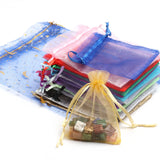 50pcs Colorful Mix Organza Jewelry Packaging Pouches Bag Drawstring Bag