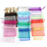 50pcs Colorful Mix Organza Jewelry Packaging Pouches Bag Drawstring Bag