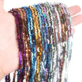 50pcs Colorful Moon Hematite Stone Beads 8x5mm for DIY Bracelet