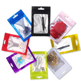 50pcs Colorful Mylar Bags with Ziplock and Window for Jewelry Display