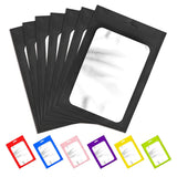 50pcs Colorful Mylar Bags with Ziplock and Window for Jewelry Display