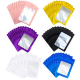 50pcs Colorful Mylar Bags with Ziplock and Window for Jewelry Display
