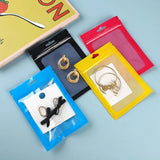 50pcs Colorful Self-sealing Plastic Bags with Window for Jewelry Display