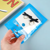 50pcs Colorful Self-sealing Plastic Bags with Window for Jewelry Display