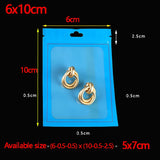 50pcs Colorful Self-sealing Plastic Bags with Window for Jewelry Display