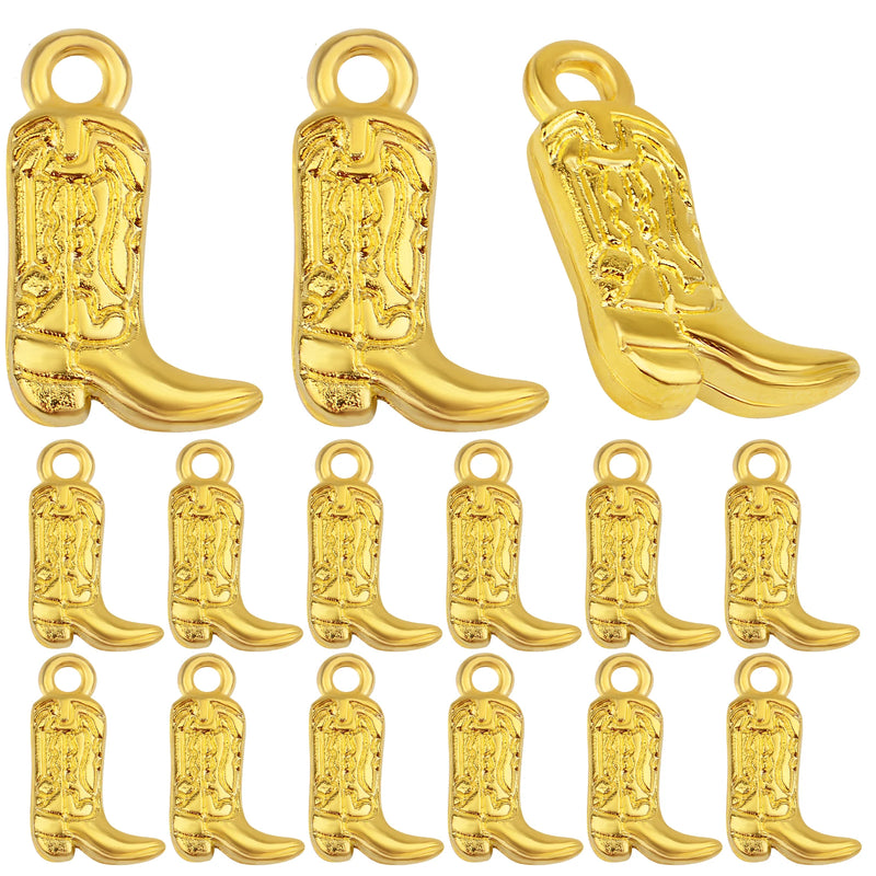 50pcs Cowboy Boot Charms Vintage Western Dangle Pendants DIY