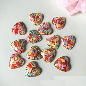 50pcs Geometric Circle Resin Water Ripple Charm Ear Studs DIY