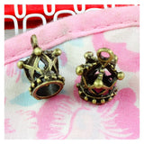50pcs Crown Charms Antique Silver Plated Zinc Alloy Crown Pendant