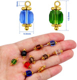 50pcs Crystal Charms Faceted Cube Glass Pendant DIY Jewelry Making 10 Colors
