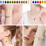 50pcs Crystal Charms Faceted Cube Glass Pendant DIY Jewelry Making 10 Colors