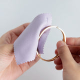 50pcs Silver Jewelry Polishing Cloth Logo Polish Soft Clean Wipe Clean