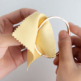 50pcs Silver Jewelry Polishing Cloth Logo Polish Soft Clean Wipe Clean