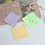 50pcs Silver Jewelry Polishing Cloth Logo Polish Soft Clean Wipe Clean