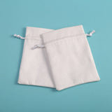 50pcs Custom Logo Print Jewelry Pouches Personalized Velvet Drawstring Packaging