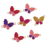 50pcs Butterfly Pendant Enamel Earrings Jewelry Charms