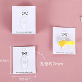 50pcs Girls Rabbit Pattern Hairpin Display Cards for DIY Kids Hair