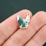 50pcs Metal French Bulldog Charms Assorted Models for DIY Jewelry Making