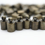 50pcs Necklace Earring End Tip Cap for Tassel Leather Cord Crimp Caps HK013