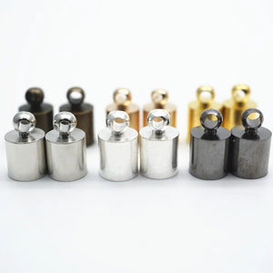 50pcs Necklace Earring End Tip Cap for Tassel Leather Cord Crimp Caps HK013