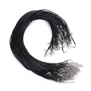 50pcs DIY Necklace Cord 2mm Braided with Clasp for Jewelry Making Bracelet