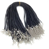 50pcs DIY Necklace Cord 2mm Braided with Clasp for Jewelry Making Bracelet