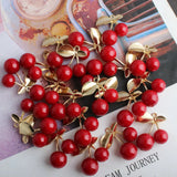 50pcs DIY Jewelry Accessories Alloy Pendant Bracelet Pearl Cherry