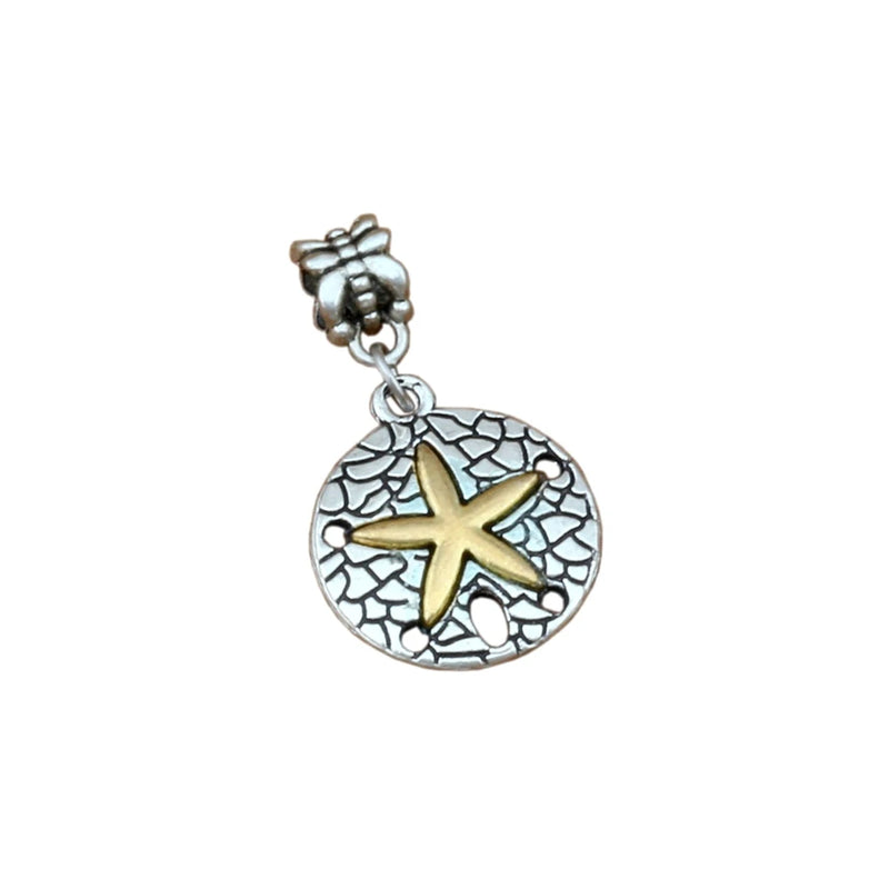 50pcs Starfish Alloy Charm Beads for European Charm Bracelet Jewelry