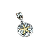 50pcs Starfish Alloy Charm Beads for European Charm Bracelet Jewelry