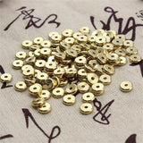 50pcs Brass Rondelle Spacer Beads for Jewelry Making