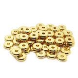 50pcs Brass Rondelle Spacer Beads for Jewelry Making