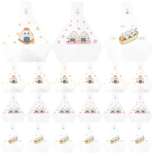 50pcs Sushi Onigiri Packaging Bag Rice Ball Packing Bags Assorted Style