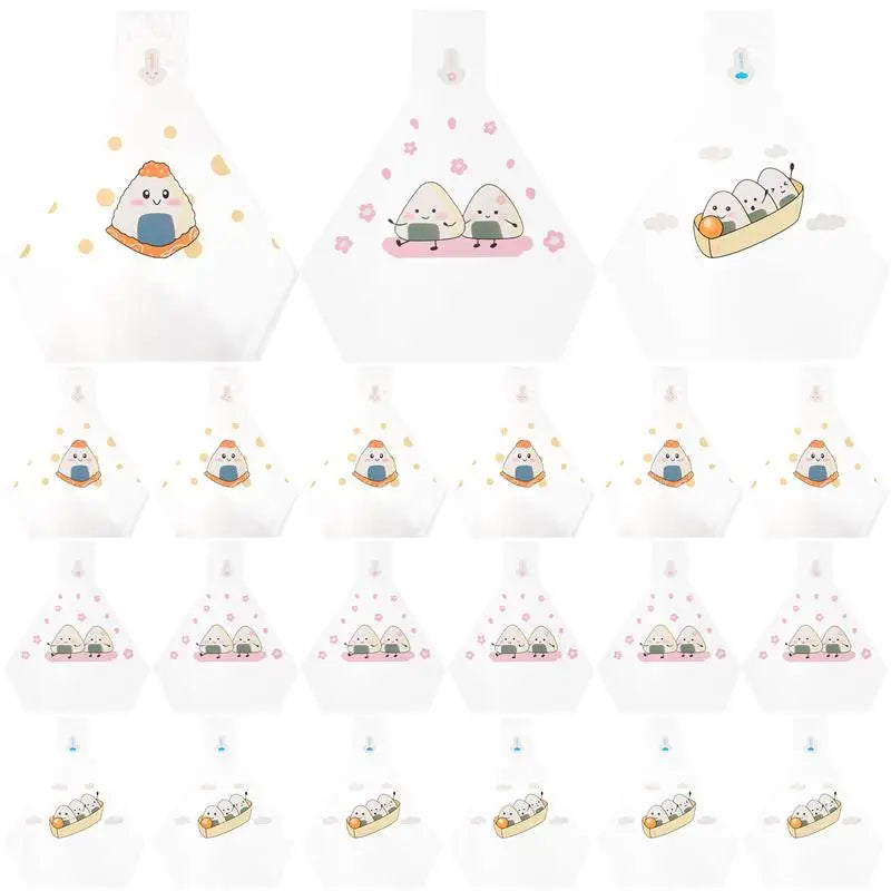 50pcs Sushi Onigiri Packaging Bag Rice Ball Packing Bags Assorted Style
