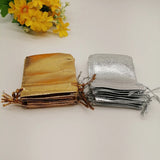50pcs Silver Drawstring Fabric Bag for Jewelry Packaging Display