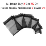 50pcs Drawstring Organza Bags Wedding Party Decoration Gift Pouches