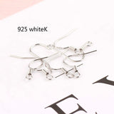 50pcs 18K Gold Plated Spring Ear Hook Earrings Thread DIY Accessories