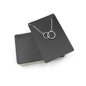 50 Earring Necklace Display Card & Self-Seal Bags for Jewelry Pack