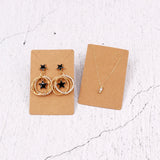 50pcs Earring Packaging Cards 6x9cm Small Jewelry Paper Card