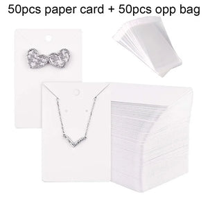 50pcs Earrings Necklaces Display Cards Cardboard Hang Tag 6x9cm