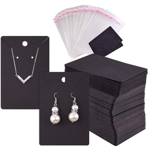 50pcs Earrings Necklaces Display Cards Cardboard Hang Tag 6x9cm