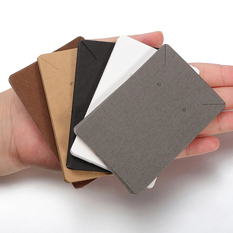 50pcs Jewelry Display Cards for Earrings & Necklaces in Cardboard