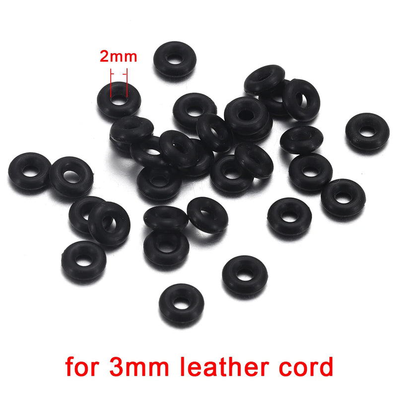 50pcs Rubber O-Ring Beads Bracelet Making Assortment