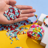 50pcs Rainbow Enamel Beads for DIY Bracelets Boho Style