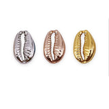 50pcs Electroplated Shell Beads Cowrie Shells For Bracelet Jewelry Craft