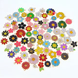 Enamel Flower Charms for Jewelry Making, Sunflower and Rose Pendants