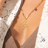 50pcs Enamel Honeycomb Charms Alloy Bee Honeycomb Pendants