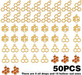 50pcs Enamel Honeycomb Charms Alloy Bee Honeycomb Pendants